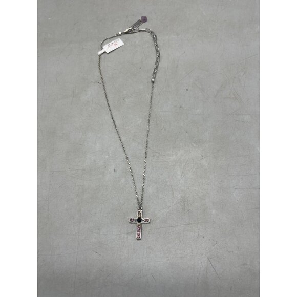 Mariana cross chain necklace N-5247 pendent handmade crystals clasp 18" READ NEW - Picture 2 of 8